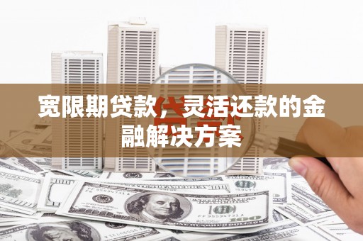 宝应宽限期贷款，灵活还款的金融解决方案