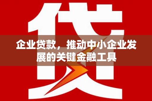 宝应企业贷款，推动中小企业发展的关键金融工具