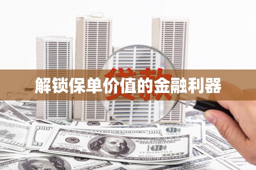 宝应解锁保单价值的金融利器