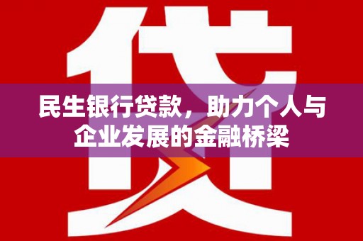 宝应民生银行贷款，助力个人与企业发展的金融桥梁