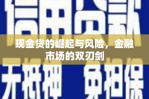 宝应现金贷的崛起与风险，金融市场的双刃剑