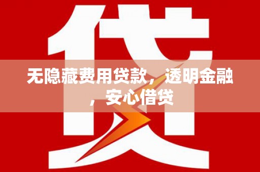 宝应无隐藏费用贷款，透明金融，安心借贷