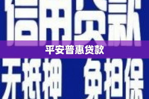 宝应平安普惠贷款